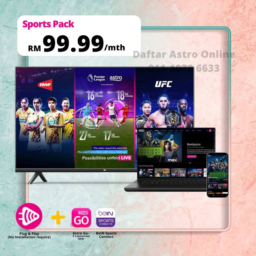 Astro One Sports Pack Daftar Astro Online